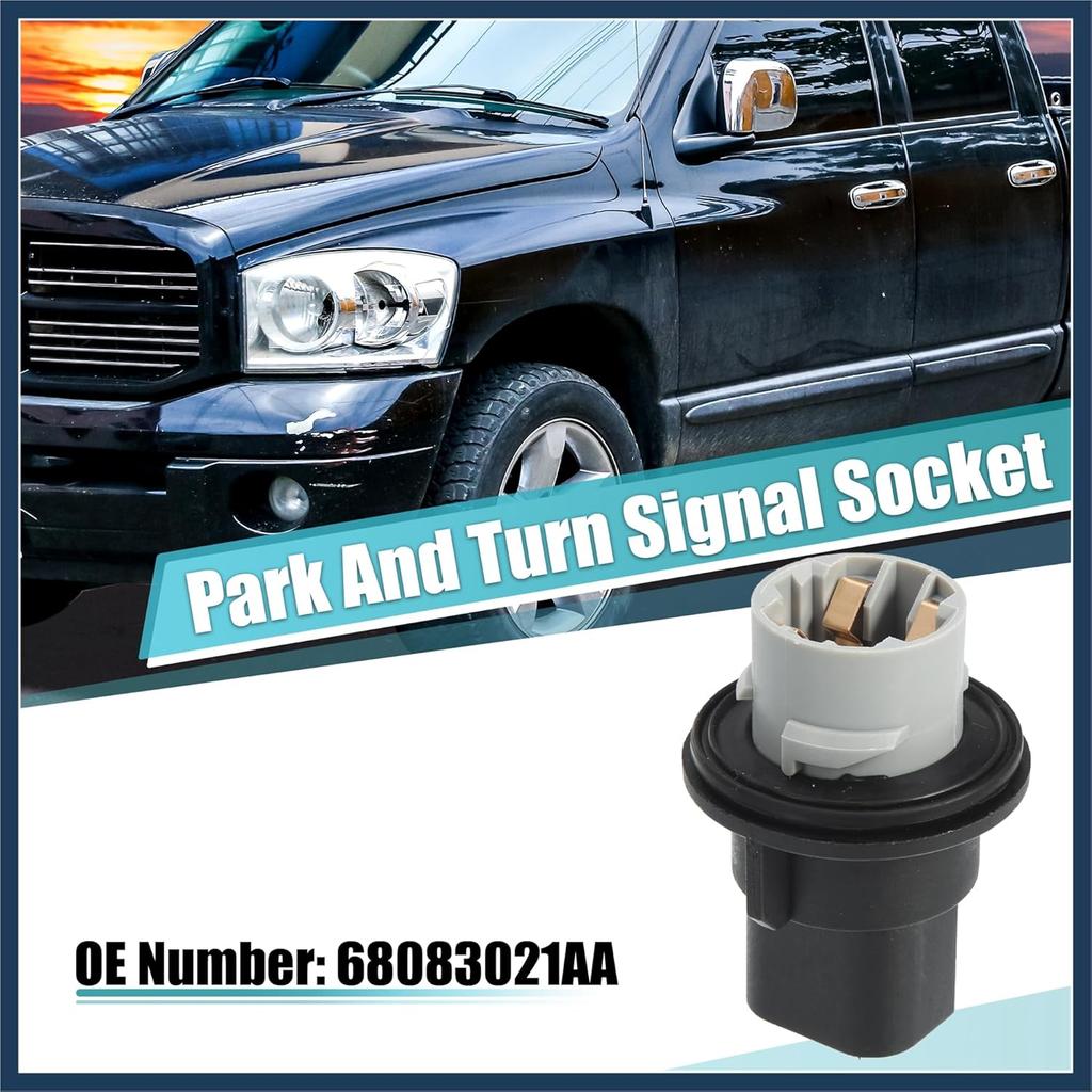 68083021AA Park and Turn Signal Socket Light Bulb Lamp Base for Dodge for Ram 1500 2009 2010 for Ram 1500 2500 3500 2011 2012 Replacement Car Parts