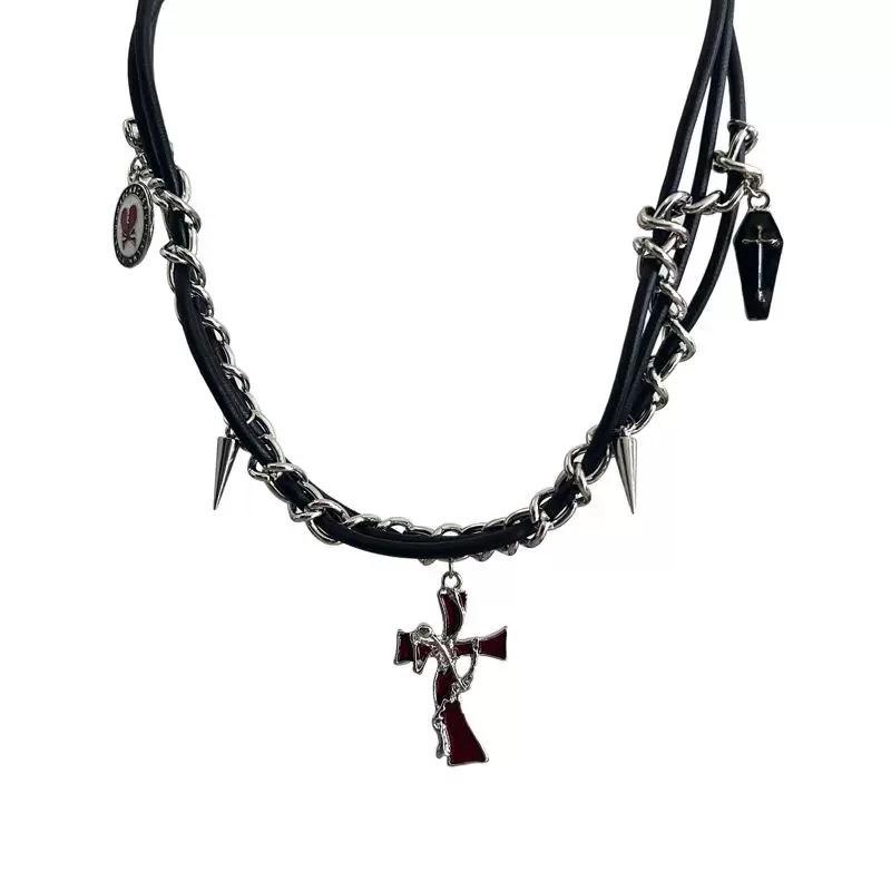 Heavyweight Stylish Cool Irregular Cross Star-shaped Necklace for Both Men and Women, Collar Chain