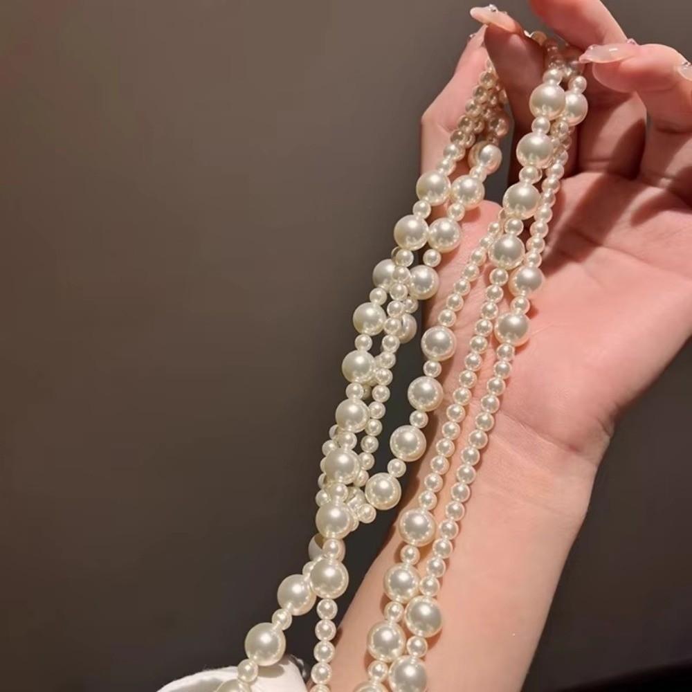 Long Length Pearl Necklace Simulated Pearl Women's Necklace Sweet Long Necklace  Formal Occasions