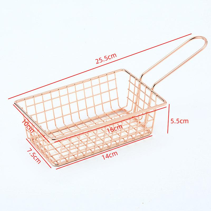 French Fries Basket Snack Bucket Fried Chicken Chip Storage Basket Food Frying Basket Oil Strainer Creative Tableware Container