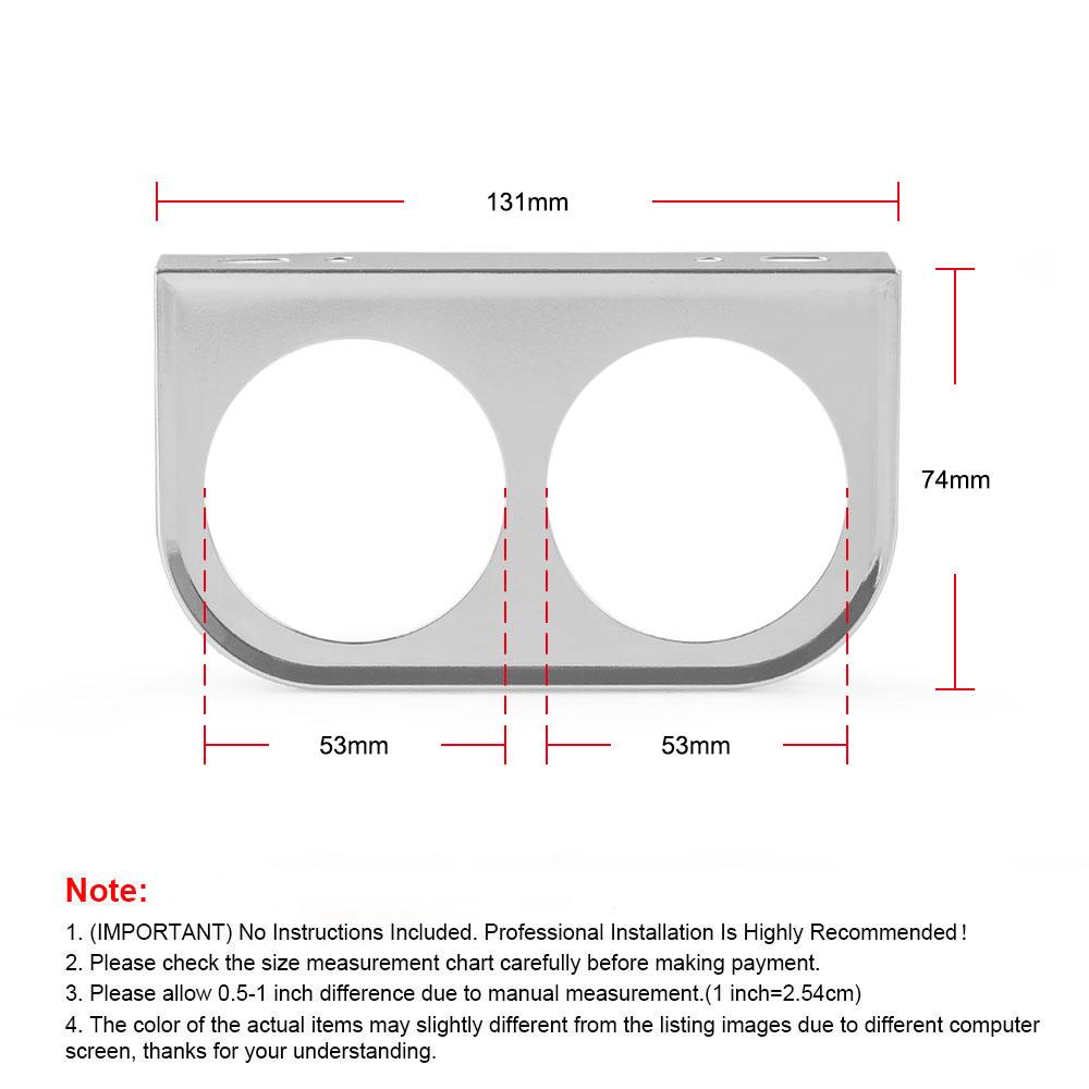 Universal Instrument panel decorative frame 52mm Dual Gauge Under Dash Mounting Bracket Pod