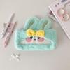 Kawaii Cartoon Plush Rabbit Pen Bag High-Capacity Multi-Function Stationery Case Cute Storage Bag For Student School Supplies