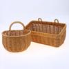 Imitation Rattan Woven Ginger And Garlic Egg Wall Hanging Storage Basket Bathroom Wall Hanging Basket