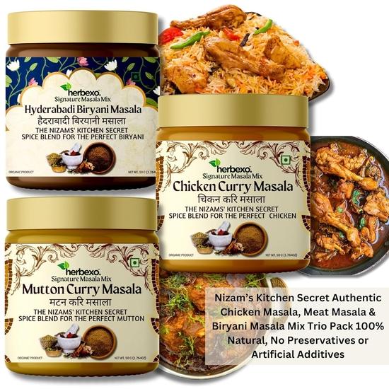Chicken Masala, Meat Masala & Authentic Hyderabadi Biryani Masala, Perfect Blend for Flavourful Dum Biryani, Mutton Curry & Chicken Curry
