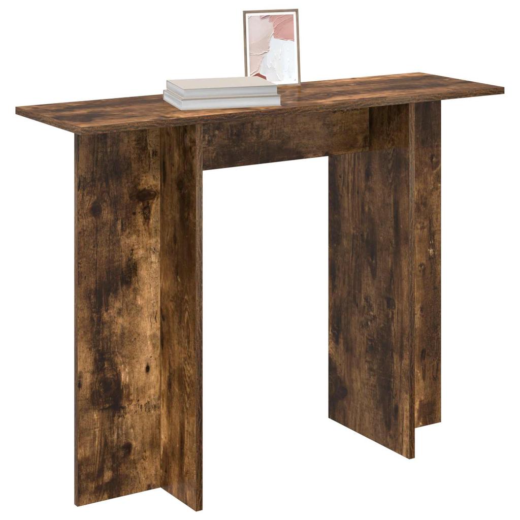 Console Table Smoked Oak 100 x 30 x 75 cm Wood Based Material