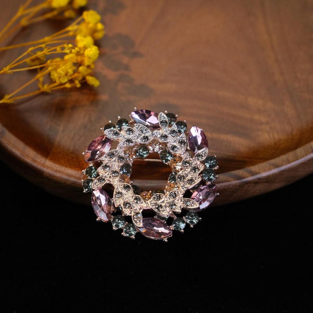 Bunte Retro Damen Korsagenbrosche - Elegante Anstecknadel im europäischen Stil