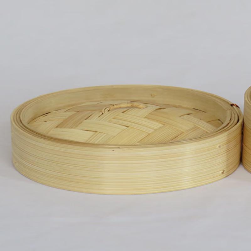 Handwoven Straw Steamer Basket Set with Lid