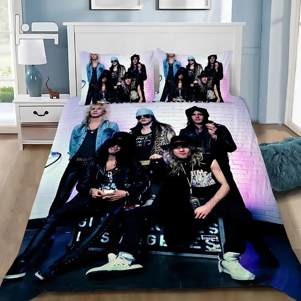 Exquisite Bedding Set Rock Band G-Guns N R-Roses Bedroom Decoration Duvet Cover Pillowcase Twin Full Queen Size Gift