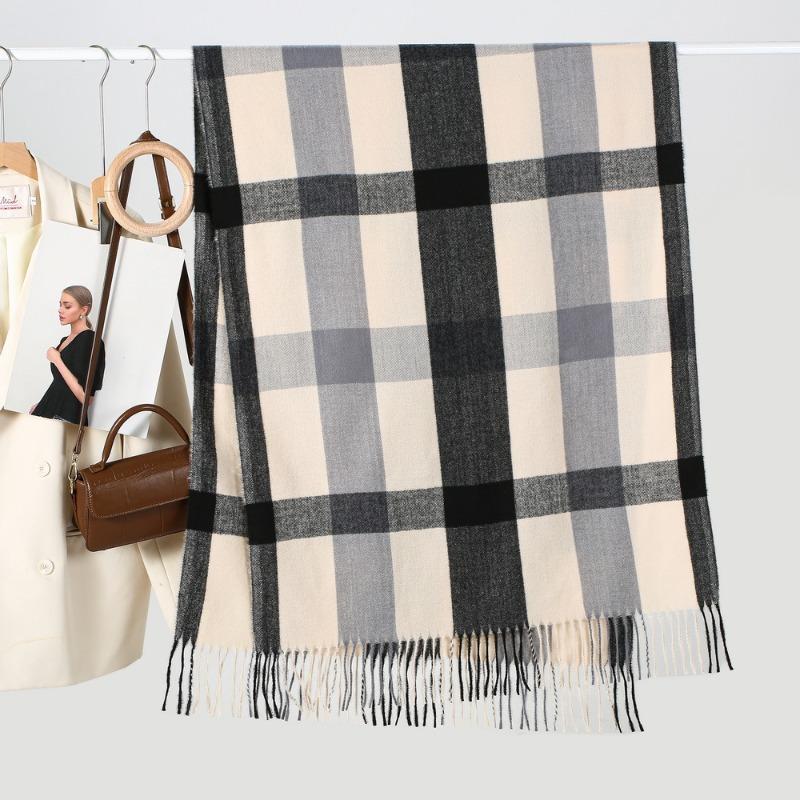 Scarf women's autumn and winter warm and cold scarf scarf scarf imitation cashmere versatile men's and women's plaid scarf