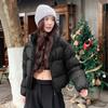 Kendou style short down jacket for women and small men, winter new white duck down stand-up collar thickened bread jacket
