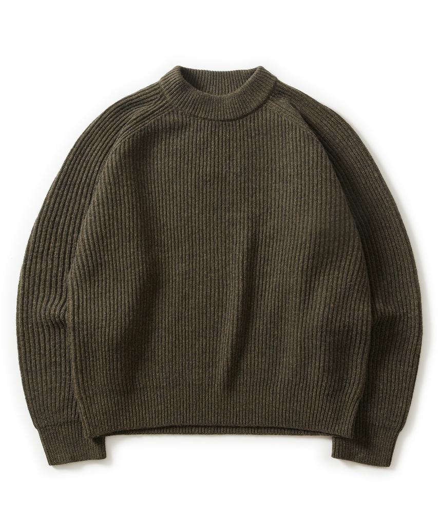 ESFAI 2 Tone Crew Neck Knit (Olive)