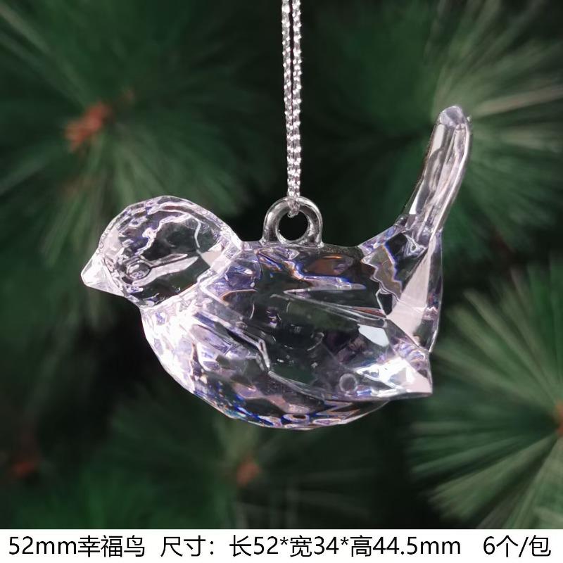 New Christmas Transparent Ice Crystal Snowflake Christmas Tree Decoration Supplies Christmas Atmosphere Christmas Tree Snowflake Pendant