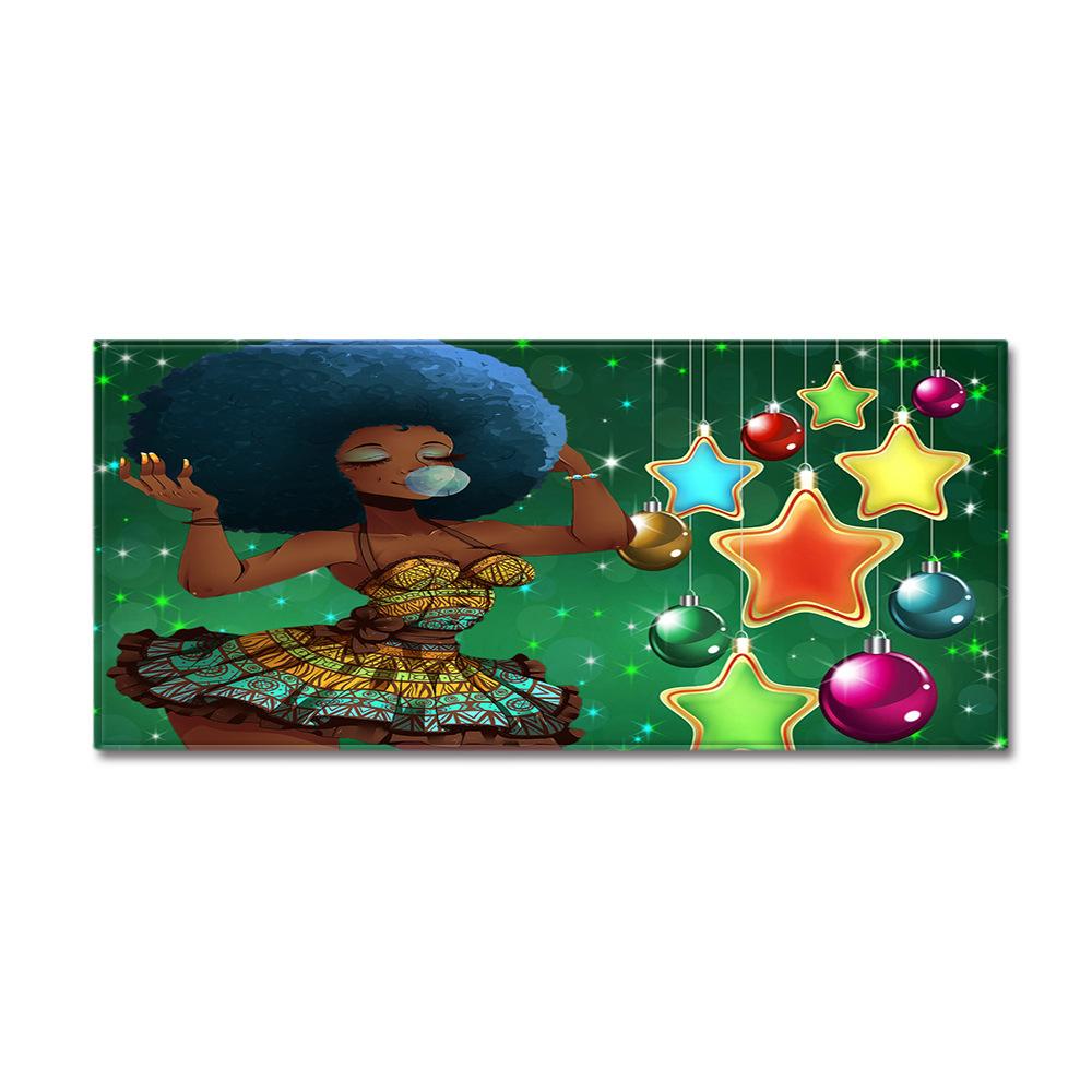 African Women'S Theme Carpet Long Floor Mat Doormat