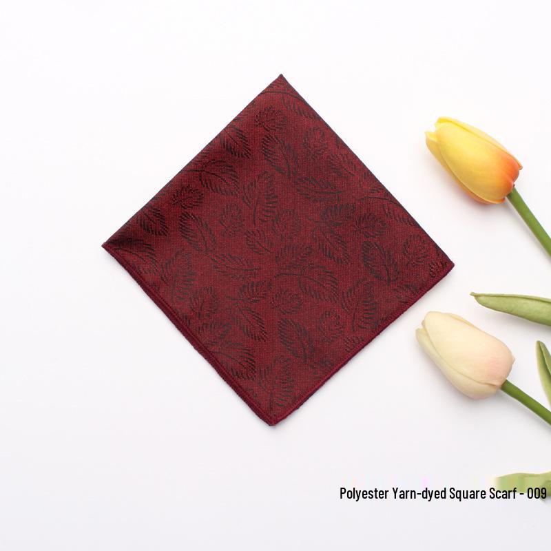Fazzoletto da Uomo Leier Primavera/Estate: Foulard Quadrato in Jacquard di Poliestere e Seta Tessuto a Colori