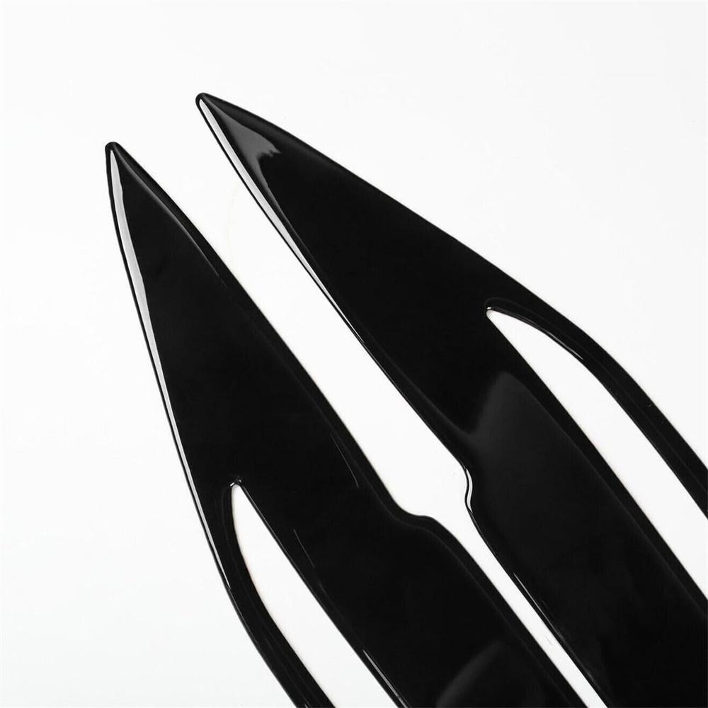 Piano Black Headlight Eyelids Eyebrows Eyelid Eye Lid For BMW X5 F15 2014-2018