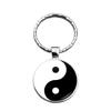 Chic Yin Yang Taiji Time Gem Keychain Zinc Alloy Key Ring With Unique Colors