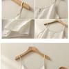 Vintage Embroidered Linen Camisole Women Summer Loose Casual Simple Sleeveless Top