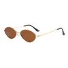 Polarized Metal Oval Sunglasses with Anti-Slip Temples Retro Vintage Style for Casual Outdoor Activities Driving UV Protection