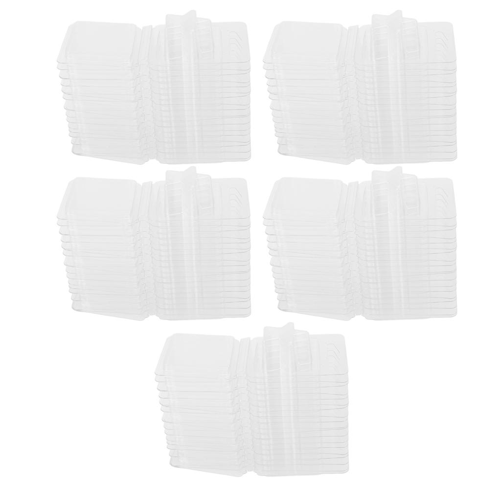 100 Packs Wax Melt Clamshell Molds Containers Clear Empty Plastic Tray for Valentine Day Wickless Tarts Candle Making