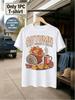 1pc Teenager'S Graphic T-Shirt Autumn Is My Favorite Color Print Short Sleeve Crew Neck for Teenagers [Solely 1pc T-SHIRT], for Teenager, For Teenager