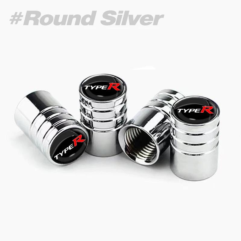

4Pcs/Set Car Wheel Tire Valve Caps Metal Stem Cover For Honda TYPER Civci Accord Jazz City CR-V HR-V XR-V Stream Greiz Type R