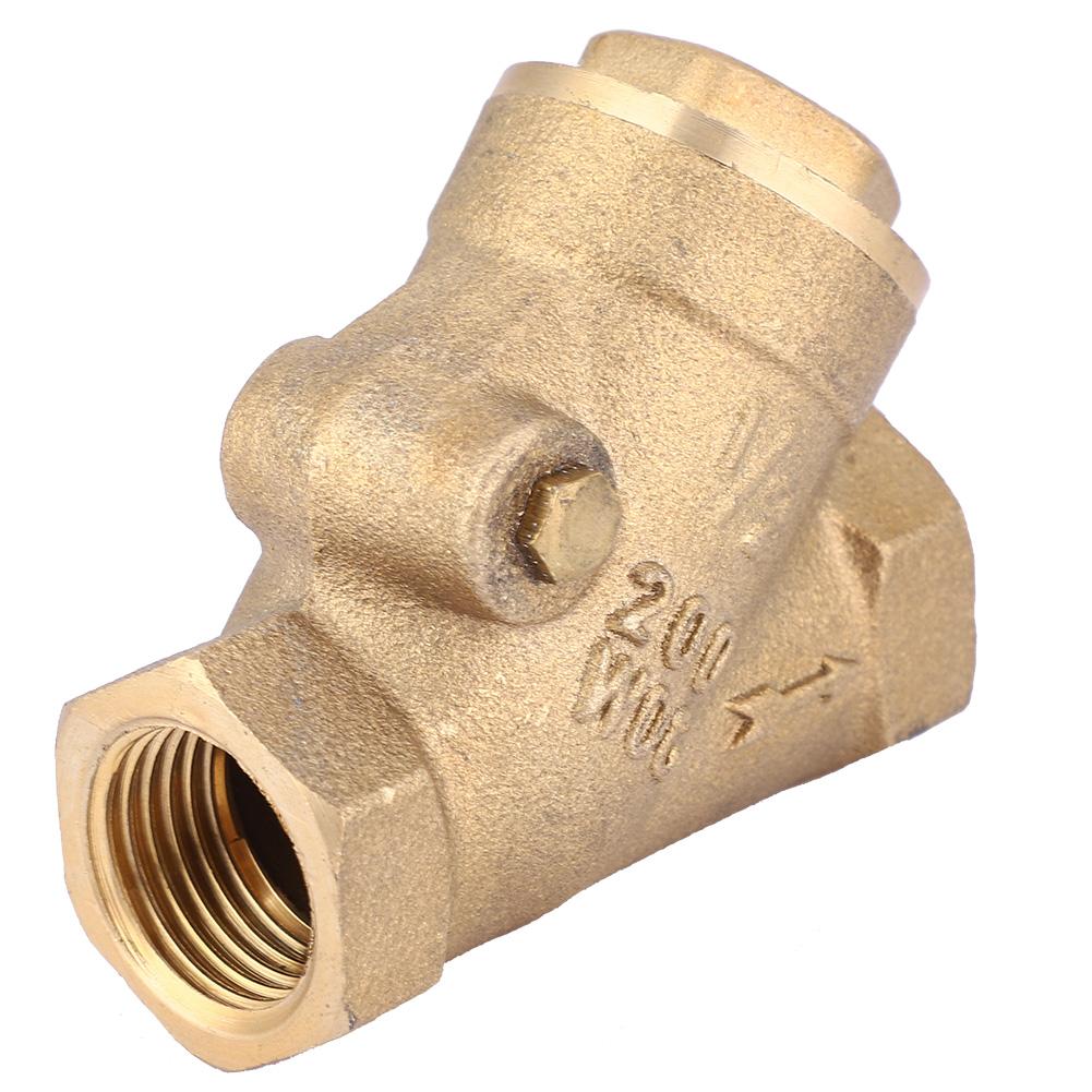 NPT 1 2in Thread Brass Check Valve Y Type One Way Check Valve 1.6Mpa for Water Gas