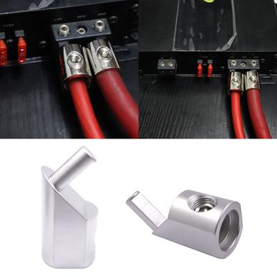 2 Pack 1/0 Gauge To 4 Gauge Wire Reducer Car Audio Power/Ground Amp Input Reducer Adapter Aluminum for Automotive- Audio