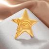 Elegantes Broches de Estrella de Cinco Puntas para Mujer Cara con Chapado en Oro Pin de Solapa para Uso Casual y Formal