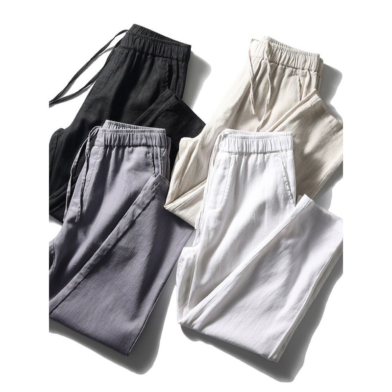 Summer Thin Loose Japanese Style Straight-leg Linen Pants