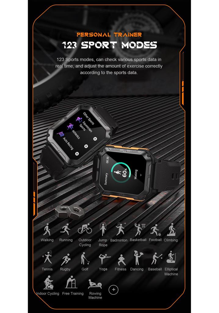 C20PRO DaFit 1.83" Chamada Bluetooth Smartwatch Esportivo IP68