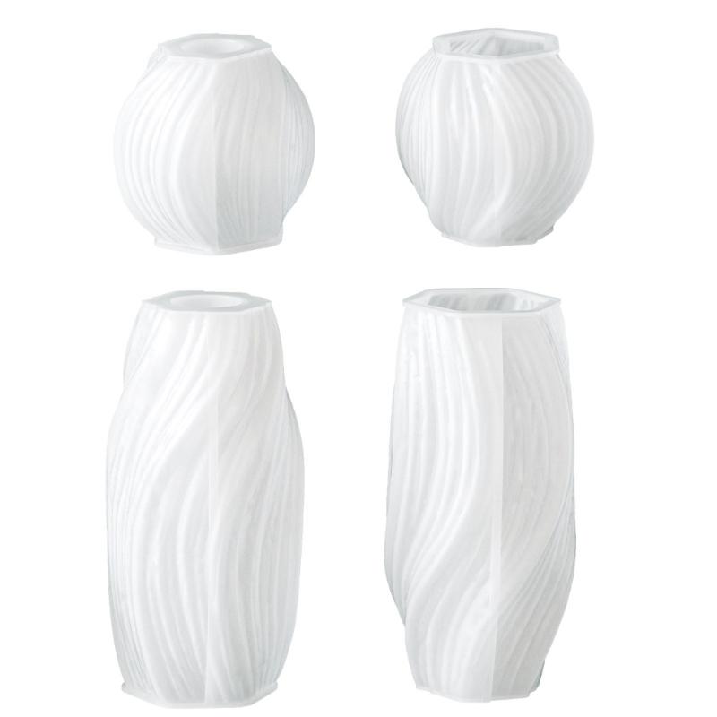 Artistic Waved Design Silicone Mold To Create Unique Resin Vases Ideal For Jewelry Storage And Decoration