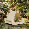 Bite Resistant Wooden Bird Hammock Hanging Bird Feeding Station Parrot Sleeping Swing  Garden