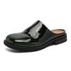 Summer new fashion trend one-pedal Muller shoes dress upright versatile leather slippers 91519-J