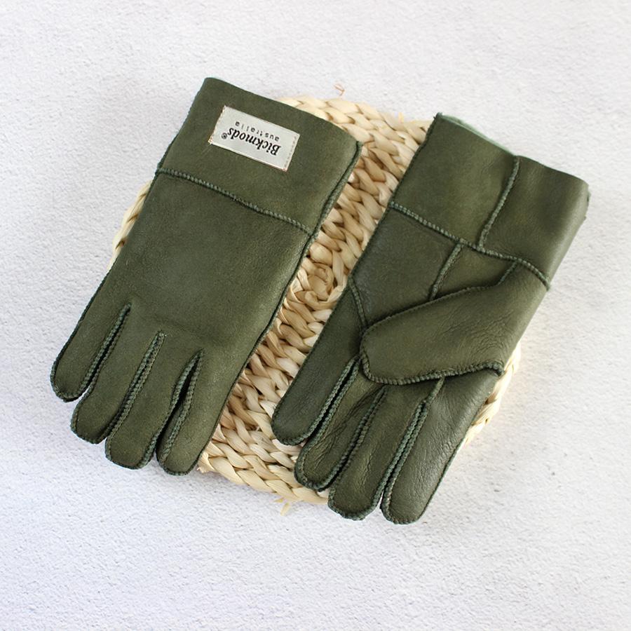 Winter Thickened Children's Sheepskin Fur Gloves Boys and Girls Windproof Warm Students Cold-Proof Leather Finger Gloves