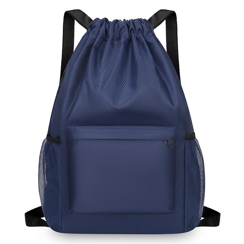 1Pc Outdoor Swimming Fitness Training Bag Solid Color Simple Lightweight Travel Backpack Leisure Lightweight Sports Basketball Bundle Mouth Bag