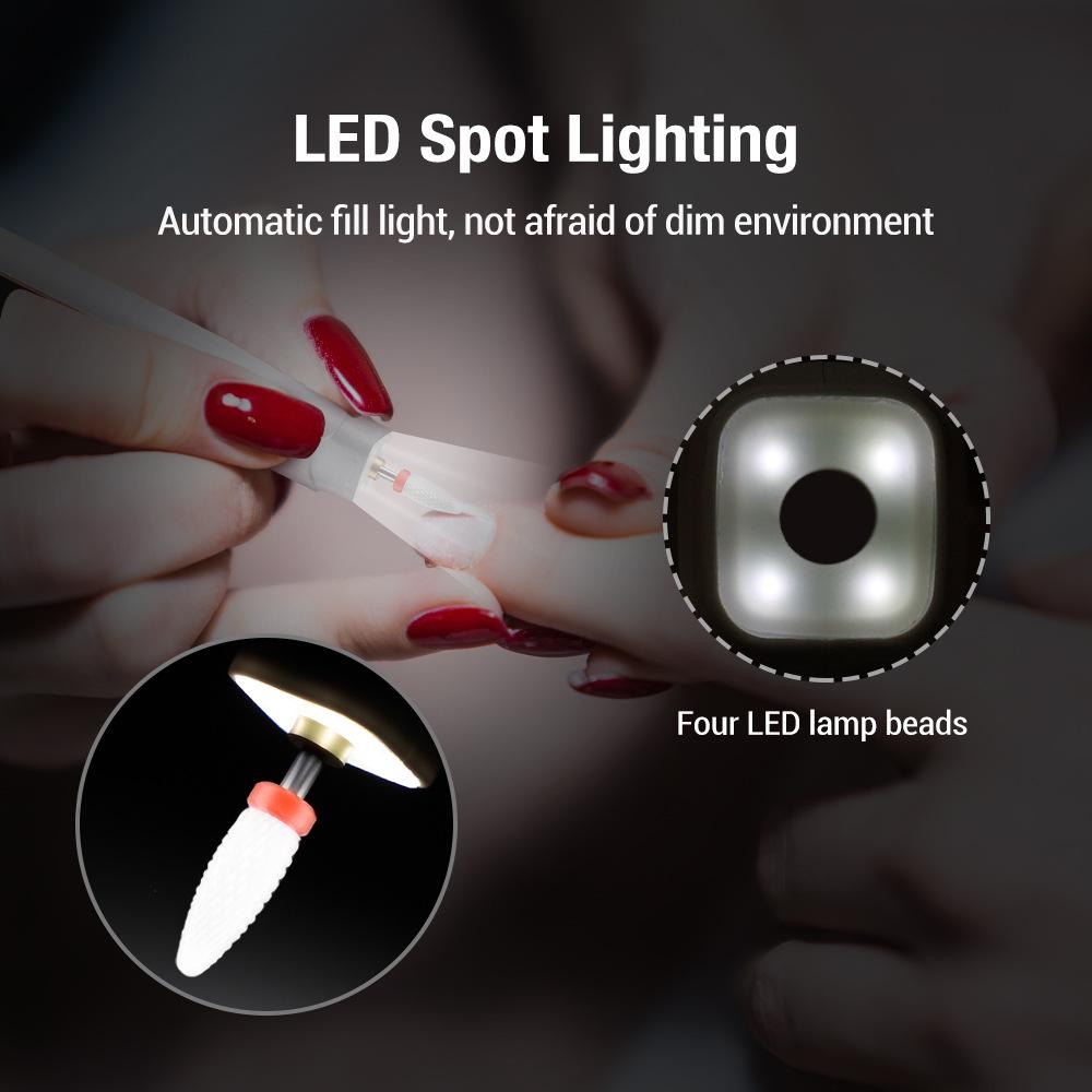 Portable Three-Speed Electric Nail Polisher and Cuticle Remover for Nail Art