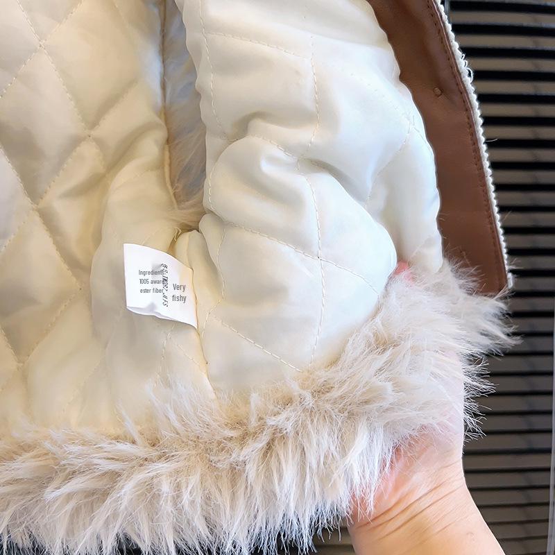 Mädchen Winterfellmantel - Luxuriöser koreanischer Stil Babyweste TW082