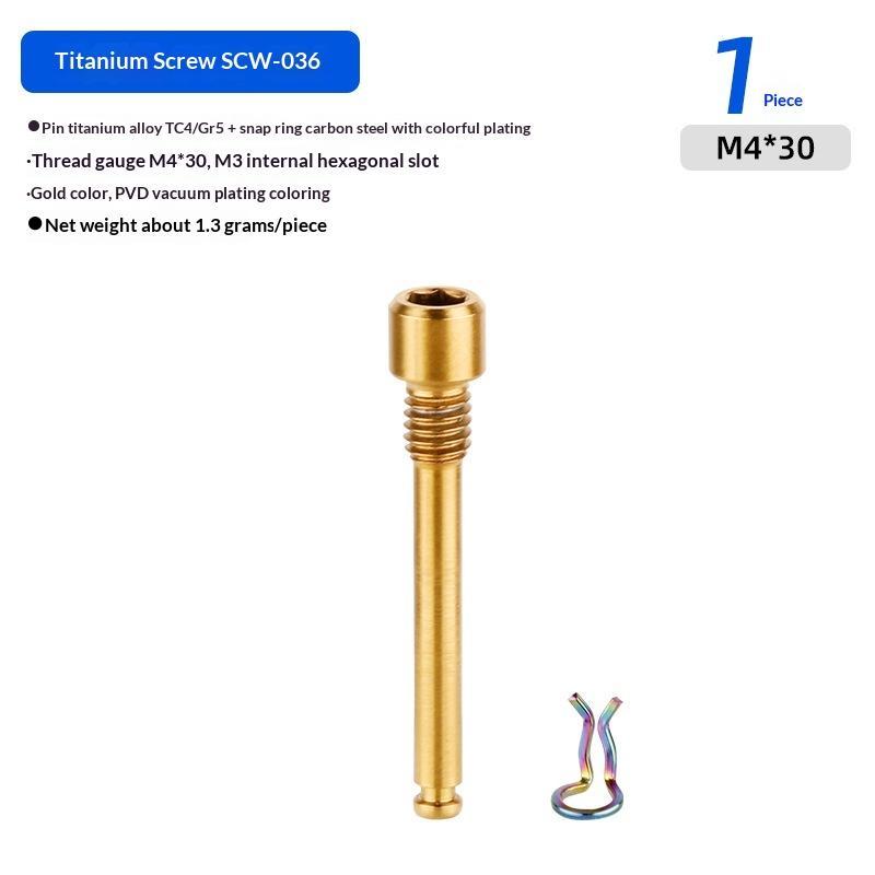 Bicycle Hydraulic Disc Brake Pad Fixing Bolts M4 Titanium Alloy Corrosion Resistant Inserts for Cycling Upgrade Accessories