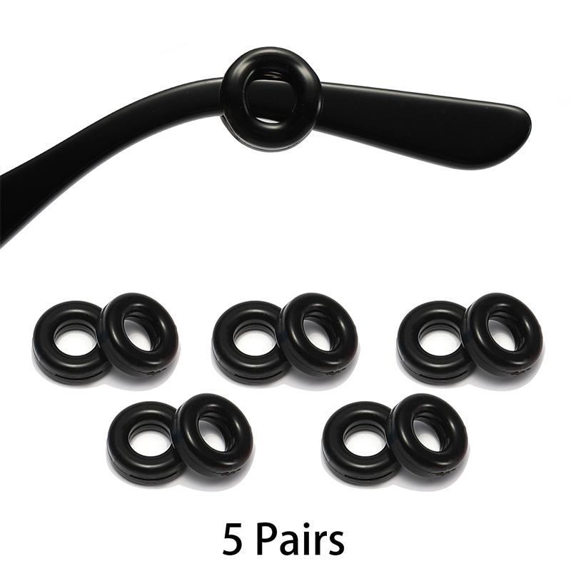 KAMMPT 5 Pairs/lot Non-slip Silicone Ear Hooks for Eyewear Soft Anti Slip Ear Hooks Glasses Accessories Anti-fall Eyewear Holder