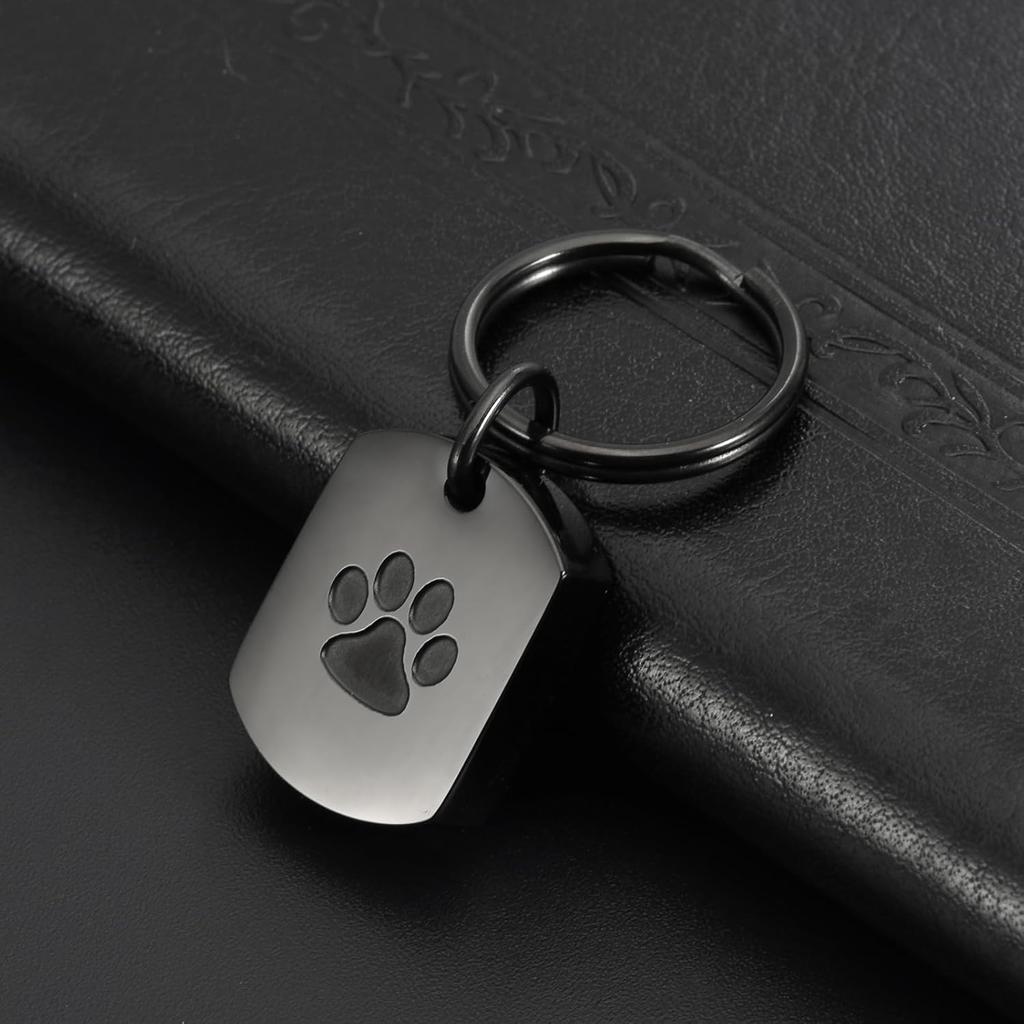 RIPFEVURN Pet Cremation Jewelry Dog Cat Paw Urn Keychain for Ashes for Women Men Memorial Keepsake Pendant
