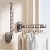 Wall Mounted Folding Drying Rack Space Aluminum Clothing Organizer  Bathroom