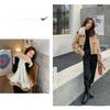 Winter Fleece Lined Leather Parka Coat for Women Korean Loose Short Jacket Warm Outerwear