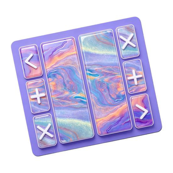 Game Night Essentials Fidget Trading Board Mat, Non-Slip Rubber 18" x 16" Portable with Markers Accept Add Reject for Toys Party Supplies