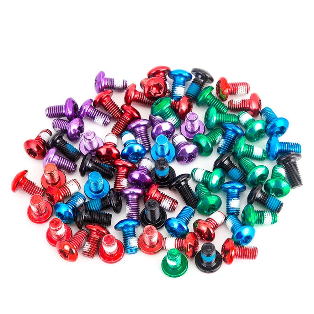 12pcs M5x10mm Disk Brake Rotor Bolts Colorful Stainless Steel MTB Mountain Bike T25 Brakes Disc Fixed Screw Bicycle Accessories