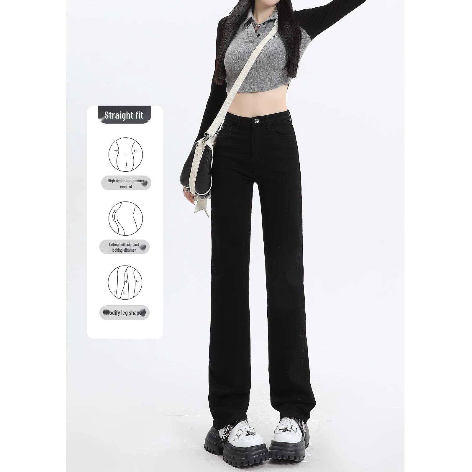 

Women s High Waist Straight Leg Jeans - Slimming Petite Fit, Spring/Summer 2025 Collection 31 (suitable for 136-145 lbs)