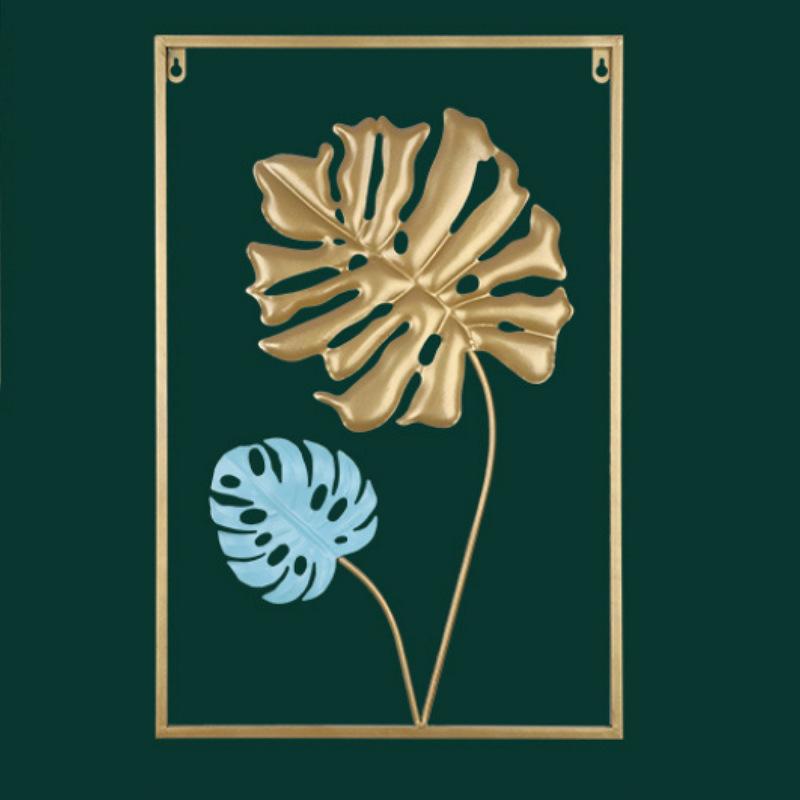 1PC Colorful Iron Leaves Modern Living Room Wall Decoration TV Sofa Background Wall Entrance Hanging