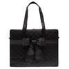 NaRaYa Ribbon Bag, Square L (Double Zipper), Black