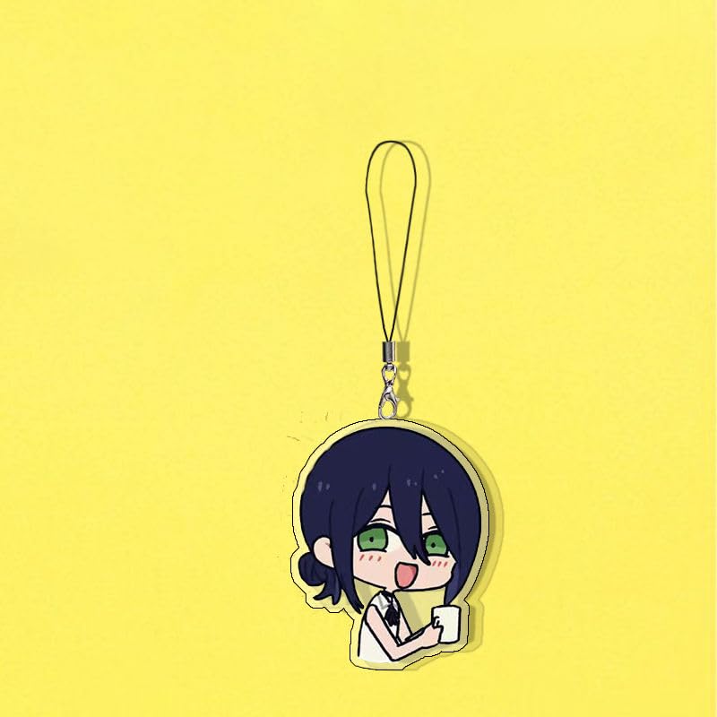 Chainsaw Man Reze Keychains and Aki Hayakawa Smartphone Moe Acrylic Cute Bag Birthday Unofficial of [Mrsderi] (5/6-Piece Set) - Makima, Denji, -
