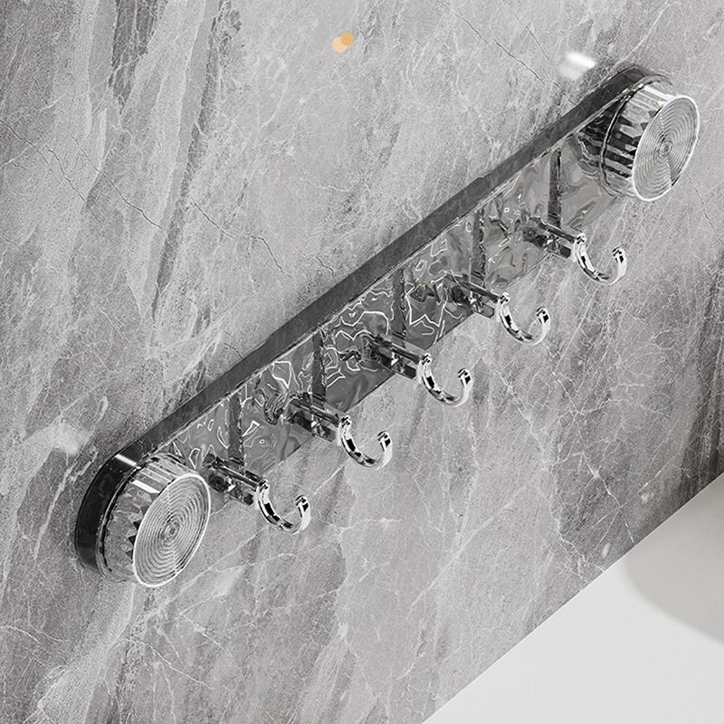 5 Hooks Rotating Suction Cup Hooks Punch-Free Strong Load-Bearing Bathroom Towel Rack Wall Mounted Ripple Row Hook