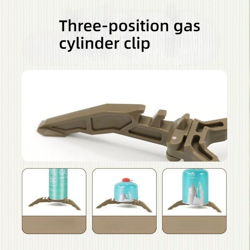 Portable Foldable Flat Gas Tank Tripod, Universal Stable Plastic Holder, Camping Outdoor Gas Canister Bracket Accessories